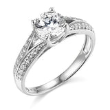14k Yellow OR White Gold with Solitaire in Wedding Engagement Ring