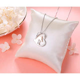 Sterling Silver I love you forever horse Animal Heart Pendant Necklace for Women