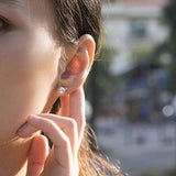 Cat Earrings Pearl Earrings Sterling Silver Studs Earrings for Women