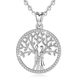 Tree of Life Necklace for Women Family Tree of love Sterling Silver Pendant Christmas Gifts for Girls Girlfriend - 18