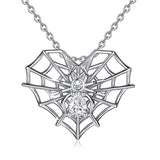 Silver Heart Necklace Pendant 