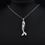 S925 Sterling Silver Fairytale Little Mermaid Necklace for Woman Girls Wife