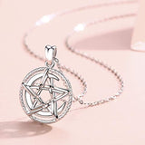 Silver Necklace for Women Girls, Moon and Star 925 Sterling Silver Pendant 18 Inches Chain for Wife Mum Grandma Girlfriend