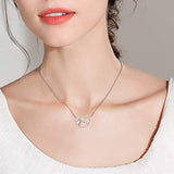 Double Heart Necklace for Women 925 Sterling Silver Twinkle Spider Pendant Cute Animal Jewelry Gifts for Women Daughter