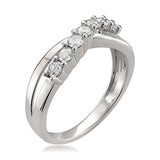 14k White Gold 7-Stone Round Diamond For Ladies Wedding Band Ring (1/2 cttw, I-J, I1-I2)