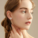 Starfish Earrings Sterling Silver Opal Whimsical Dance Star Stud Earrings  Animal Pet Earrings Fashion Jewelry for Women