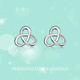 Celtic Stud Earrings Sterling Silver Celtics Jewelry Triquetra Knot Earrings Studs for Women Teen Girls