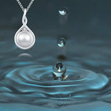 Eternity Memorial CZ Teardrop Urn Pendant Necklace for Ashes 925 Sterling Silver Keepsake Cremation Ashe Jewelry for Women