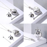 Urn Pendant Necklace Forever in My Heart Dad Cremation Jewelry Memorial S925 Sterling Silver Jewelry Necklace for Ashes Keepsake Jewelry (dad)