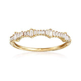 0.20 ct. t.w. Baguette Diamond Ring in 14kt Yellow Gold For Ladies