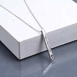 Sterling Silver Created Vertical Bar Necklaces Jewelry Gifts for Women Teen Nurse Birthday