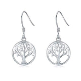 925 Sterling Silver Tree of Life Dangle Earrings Minimalist Jewelry Gifts for Women Mom Lover Family