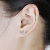 14K Gold Heart Arrows Cut Moissanite Stud Earrings for Women