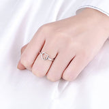 S925 Sterling Silver My Story Isn't Over Yet Semicolon in a heart shape Rings