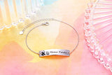 925 Sterling Silver mama panda bear Bar Chain Bracelet for Women