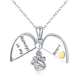 Silver Heart Open&Closed Locket Necklace