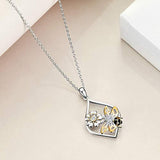 S925 Sterling Silver Bee Pendant Necklace Jewelry for Women Teens Birthday Gift