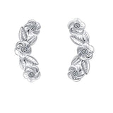 Silver Flower Studs Earrings 