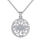Sterling Silver CZ Evil Eye Pendant Necklace for Women