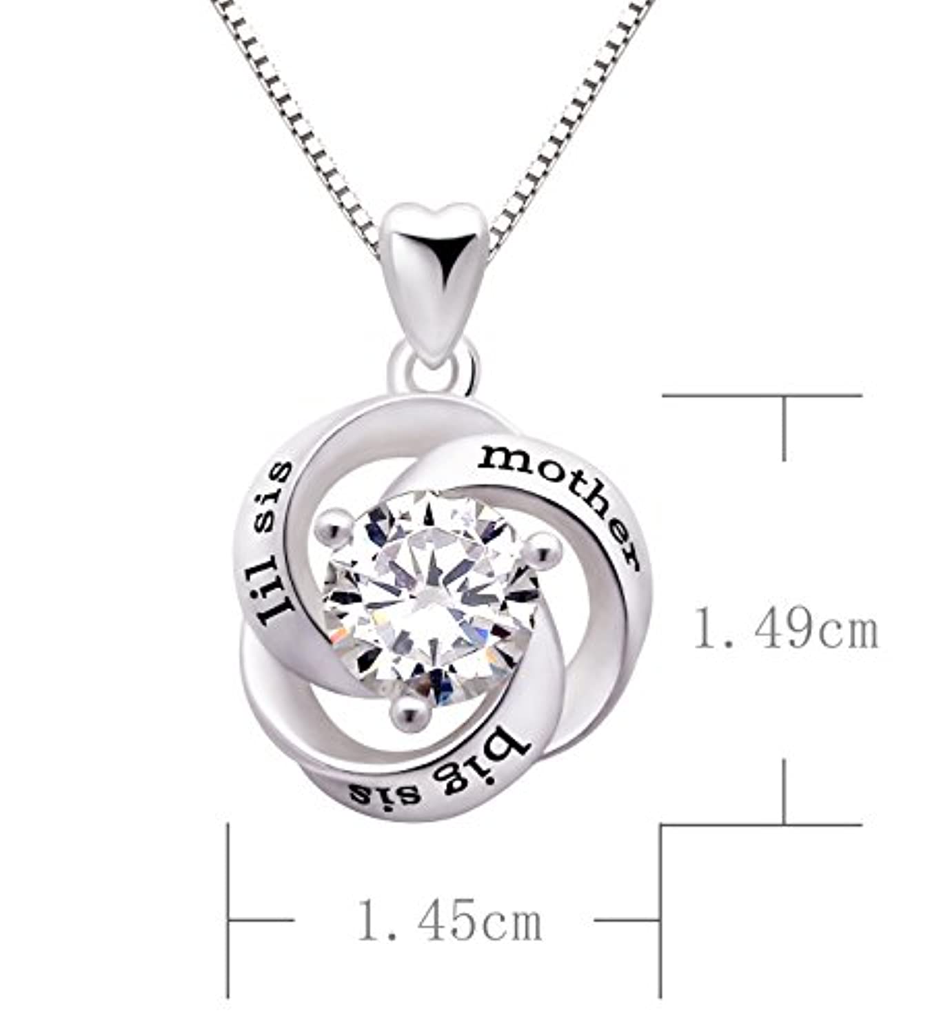 HGYCPP 3 Pcs/Set Heart Necklace Big Sis Mom Little Sis Carved Pendant For  Mother's Day Gifts Women Jewelry Charms Family Daughter - Walmart.com