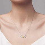 Nurse Gift Sterling Silver Nurse Necklace Caduceus Angel Nursing Themed Pendant Necklace for Women Jewelry