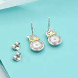 Christmas Gift Silver Girls' Jewelry Christmas Snowman 925 Sterling Silver  Stud Earrings For Girls Womens