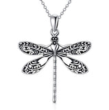 Silver Dragonfly Pendant Necklaces