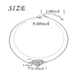 Celtic Knot Anklet For Women S925 Sterling Silver Adjustable