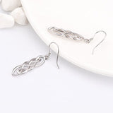Sterling Silver Irish Vintage Celtic Knot Dangle Earrings Good Luck Celtics Earrings Jewelry for Women