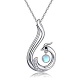 Silver Phoenix Pendant Necklace 