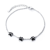 Puppy Dog Cat Pet Paw Print Bracelets