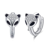  Silver Fox Earrings Huggie Hoop Earrings  