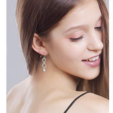 925 Sterling Silver Double Heart Love Infinity Drop Dangle Earrings for Women Teen Girls Girlfriend Gifts