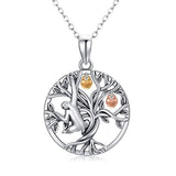SilverTree of Life Sloth Pendant Jewelry Necklace 