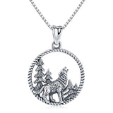Silver Wolf Necklace