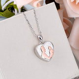 925 Sterling Silver Minimalist Cremation Memorial Jewelry Heart Keepsake Urn necklace for dad