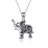 Silver Elephant Mandala Necklace 