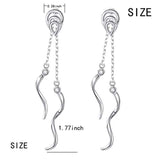 Sterling Silver Twist wave  Stud Earrings for Women Girls Hypoallergenic Ear Jewelry