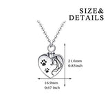 Dog Cat Paw Urn Necklaces for Ashes Cremation Jewelry