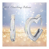 Sterling Silver love heart Opal Hoop Earrings for Women