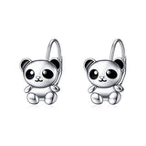 Panda dangle earrings