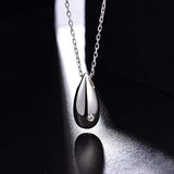 925 Sterling Silver Teardrop Cremation Jewelry Keepsake Urn Pendant Necklace for Ashes - Forever in My Heart