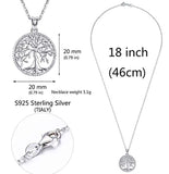 Tree of Life Necklace，Sterling Silver Pendant for Women Girls,Best Jewelry Gifts for Mom/Wife/Grandma/Girlfriend