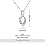 S925 Sterling Silver Infinity Pendant Necklace for Women Cubic Zirconia Necklaces Jewelry Gift for Her