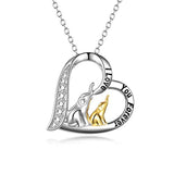  Silver elephant Mother Daughter Necklace