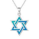 Blue Opal Star Necklace