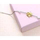 You Are My Sunshine Sunflower Gold Plated S925 Sterling Silver Bracelet