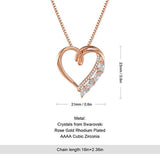White Gold Plated Love Heart Pendant Jewelry You're in My Heart Cross Necklace for Women Girls