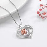 S925 Sterling Silver Rose Flower Pendant Necklace Jewelry for Women Girlfriend