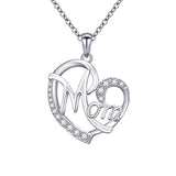 MOM Heart Pendant Necklace